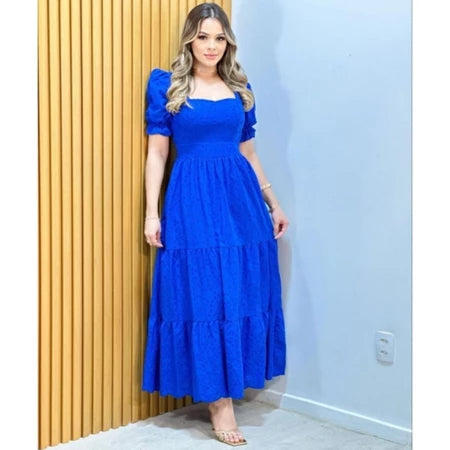 Vestido Longo Lese Bordado