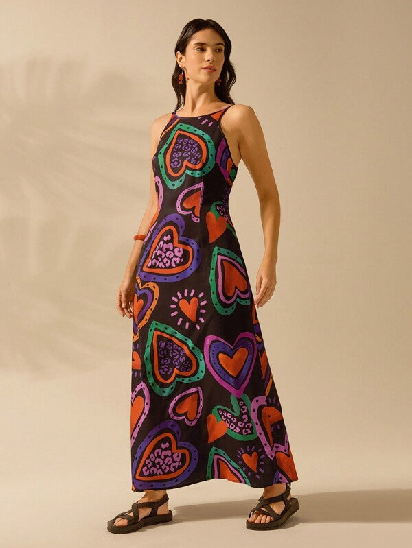 Vestido Longo Corações