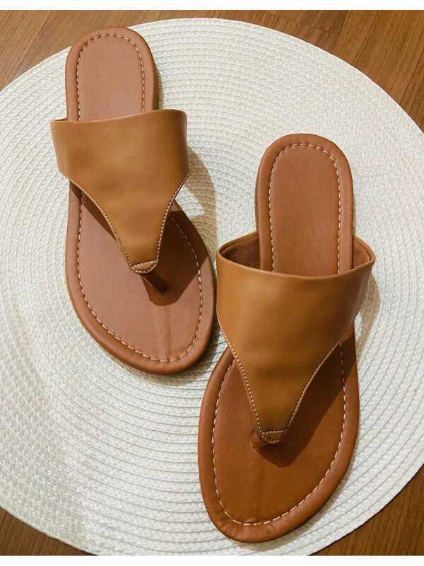 🌞 Sandália Feminina Flat Confort em Couro
