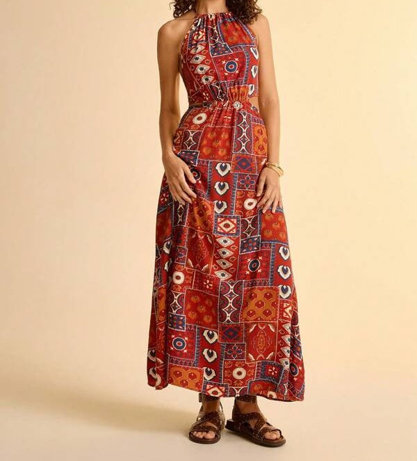 🌺 Vestido Longo Terra Di Vento – Ref. 6314