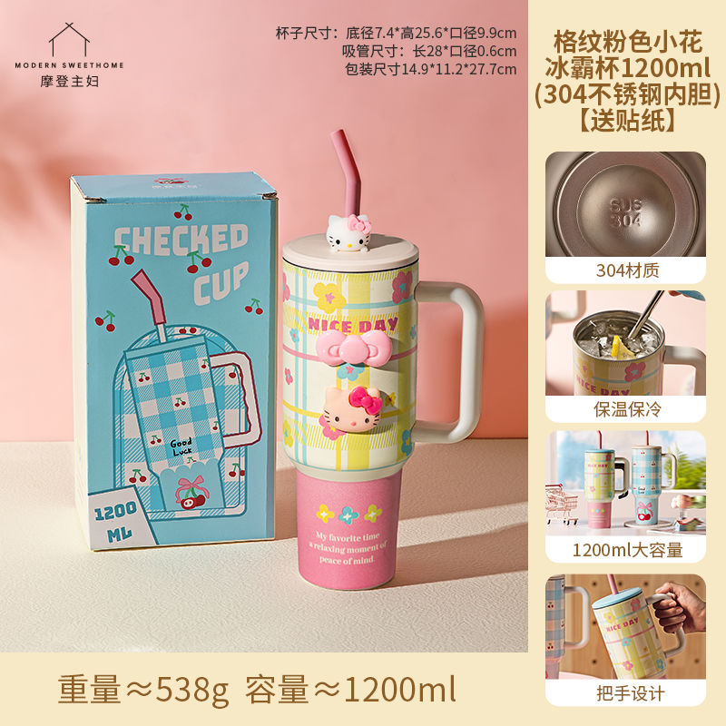 Copo Térmico 3D Hello Kitty 1200ml – Edição Cute Collection