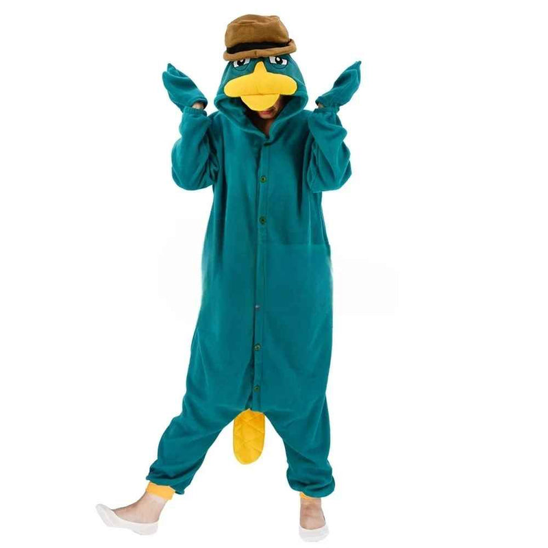 Pijama Fantasia Kigurumi Perry, o Ornitorrinco – Adulto e Infantil