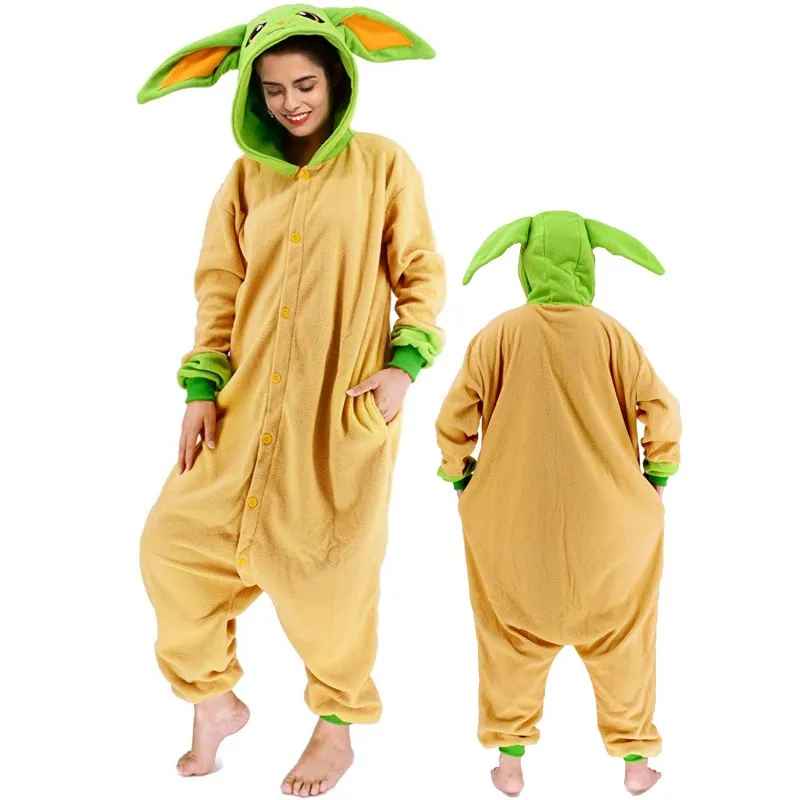 Pijama Fantasia Kigurumi Baby Yoda Grogu – Adulto e Infantil
