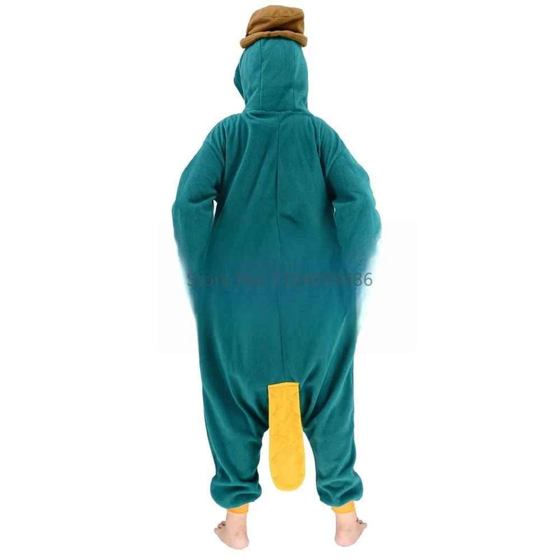 Pijama Fantasia Kigurumi Perry, o Ornitorrinco – Adulto e Infantil