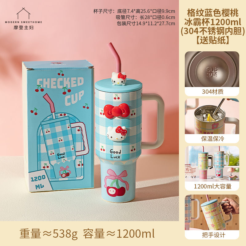 Copo Térmico 3D Hello Kitty 1200ml – Edição Cute Collection