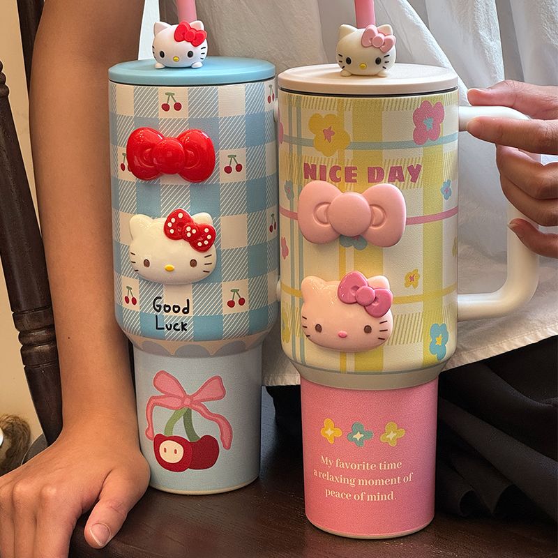Copo Térmico 3D Hello Kitty 1200ml – Edição Cute Collection