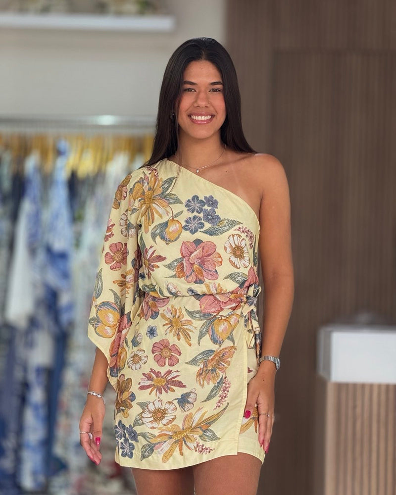 Vestido Farm Ombro Único Floral – Coleção Primavera Verão