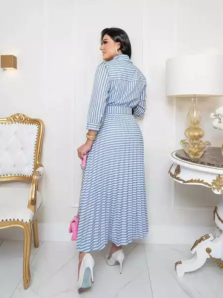 Vestido Longo Listrado