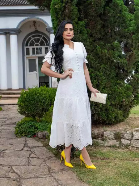 Vestido Midi Luxo em Lese