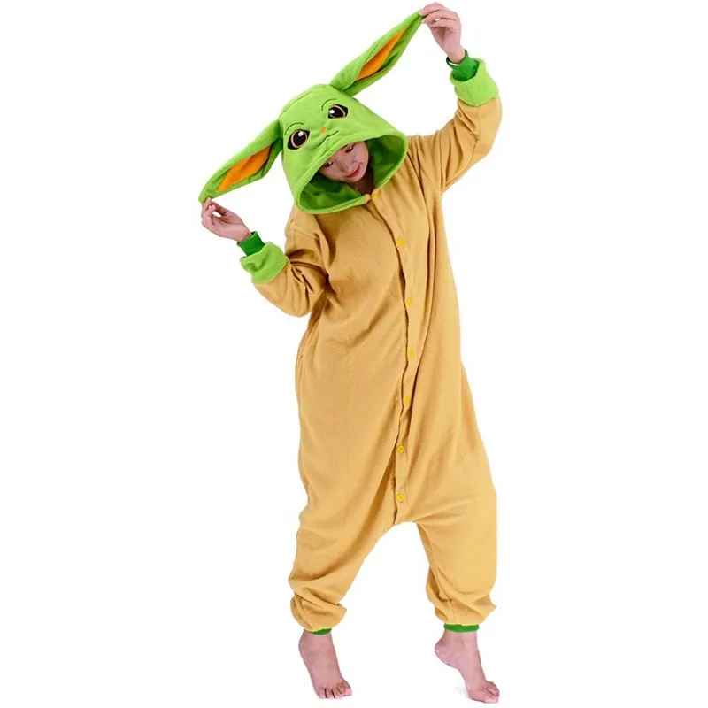 Pijama Fantasia Kigurumi Baby Yoda Grogu – Adulto e Infantil