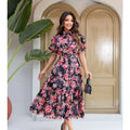 Vestido Chemise Floral em Lese