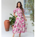 Vestido Chemise Floral em Lese