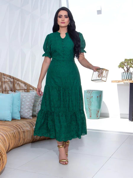 Vestido Midi Luxo em Lese