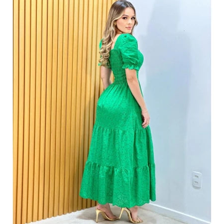 Vestido Longo Lese Bordado