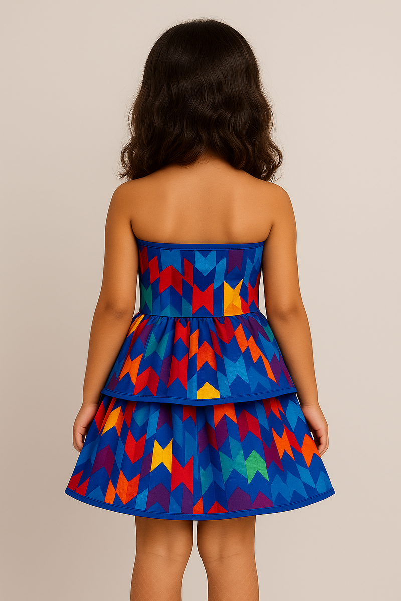Vestido Infantil Festa Junina Multicolorido