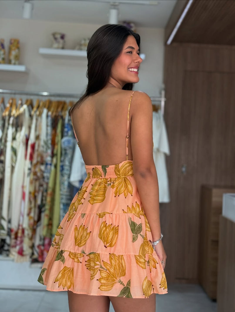 Vestido Farm Primavera Verão – Estampa Floral Bananeira