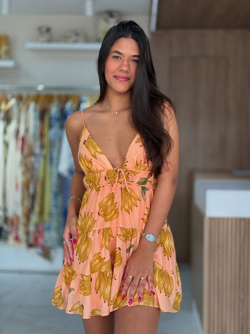 Vestido Farm Primavera Verão – Estampa Floral Bananeira