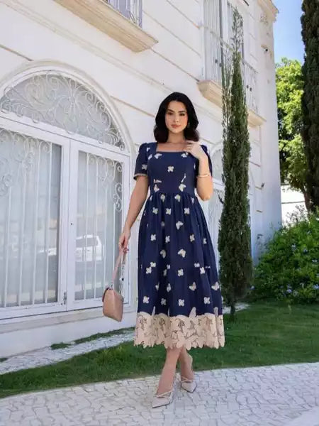 Vestido Borboleta em Lese