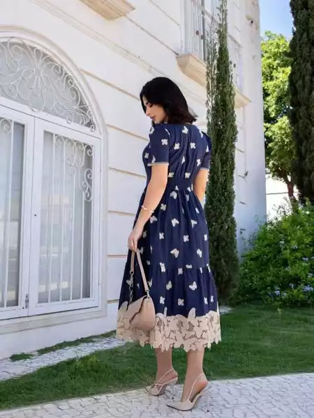 Vestido Borboleta em Lese