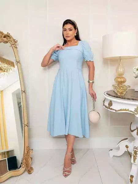 Vestido Max Midi Godê