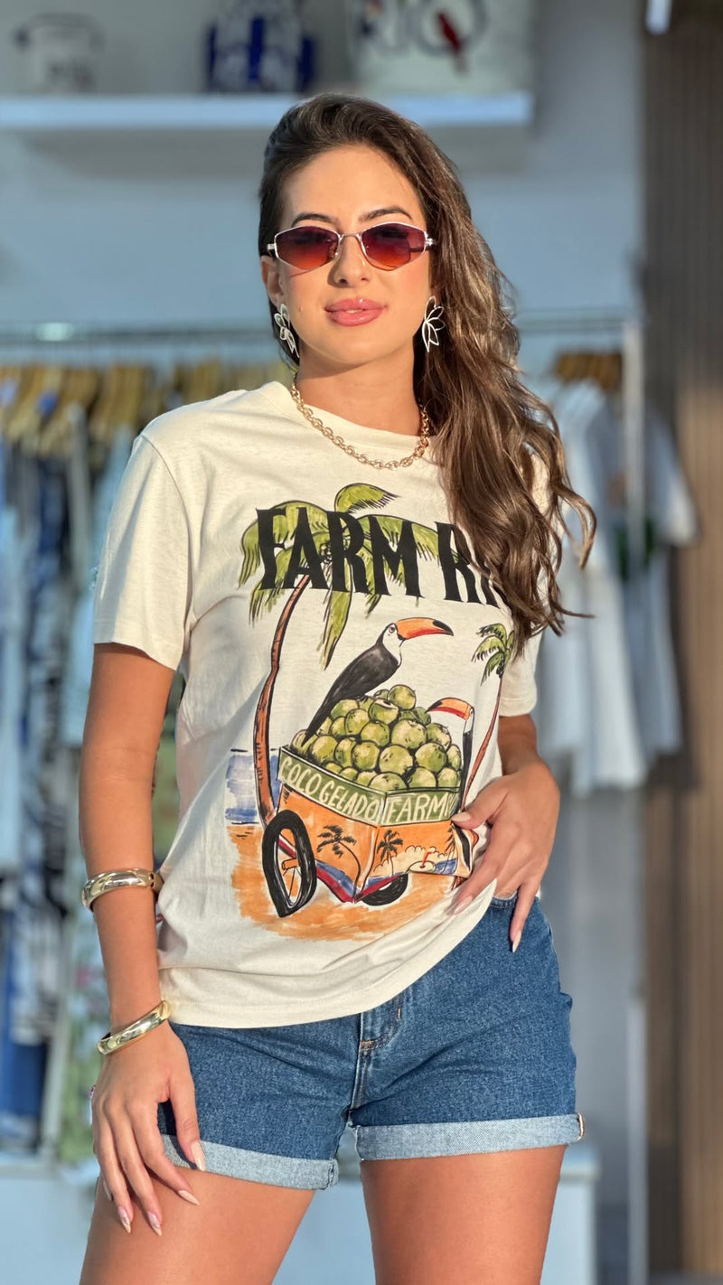 Camiseta Farm Rio – Coco Gelado e Tucano