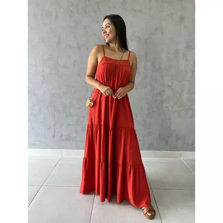 Vestido Longo Viscolinho