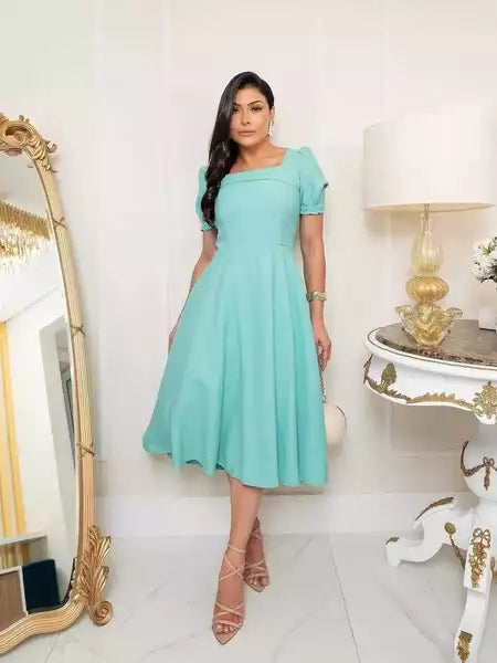 Vestido Max Midi Godê