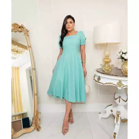 Vestido Max Midi Godê