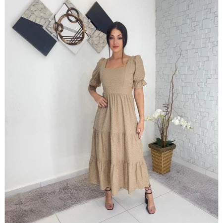 Vestido Longo Lese Bordado