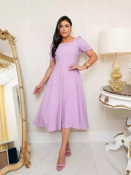 Vestido Max Midi Godê