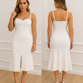 Vestido Midi Elegance com Alças Finas